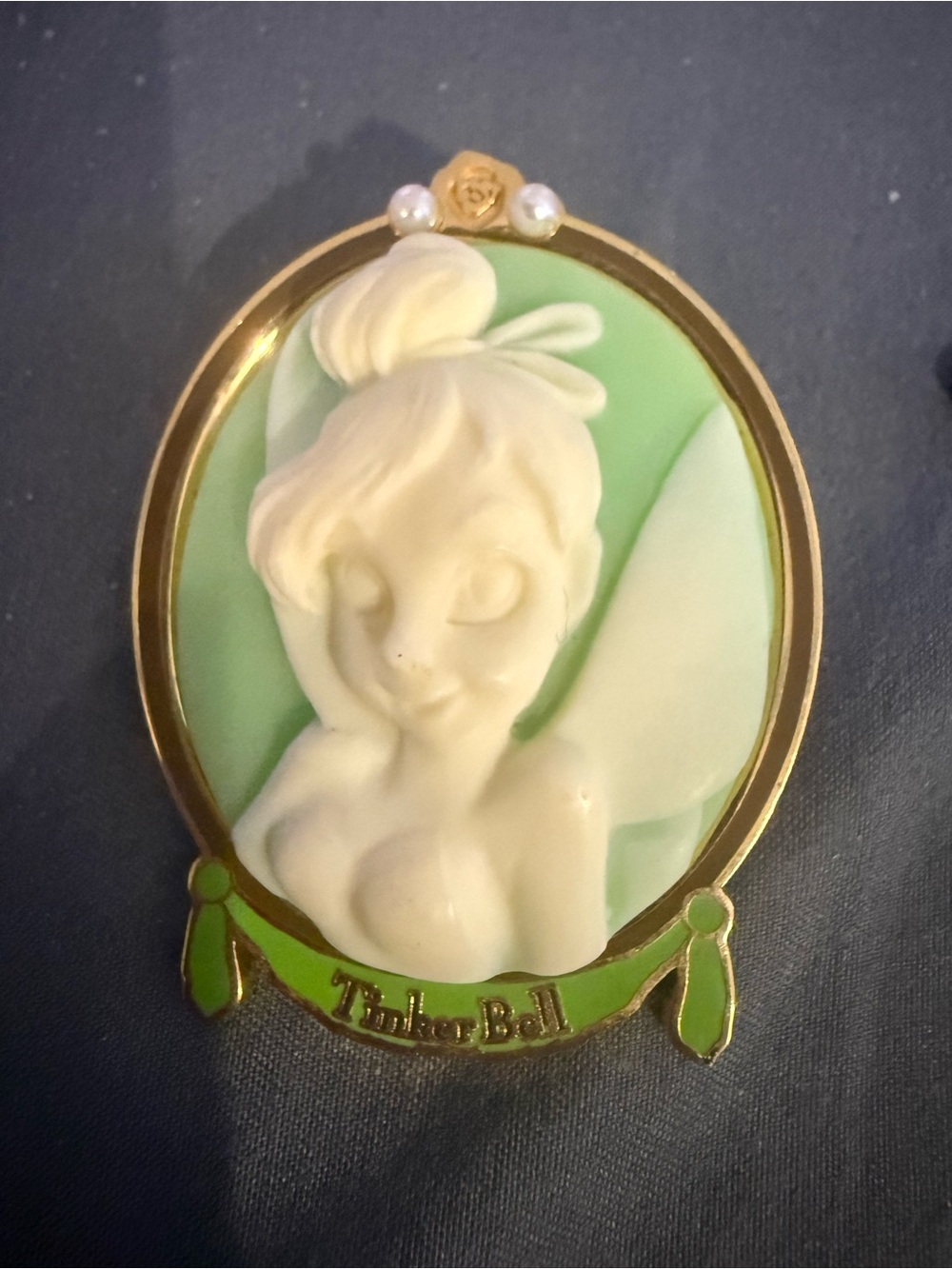 Disney Tinker Bell Porcelain Cameo Pin 2003 WDW Retired